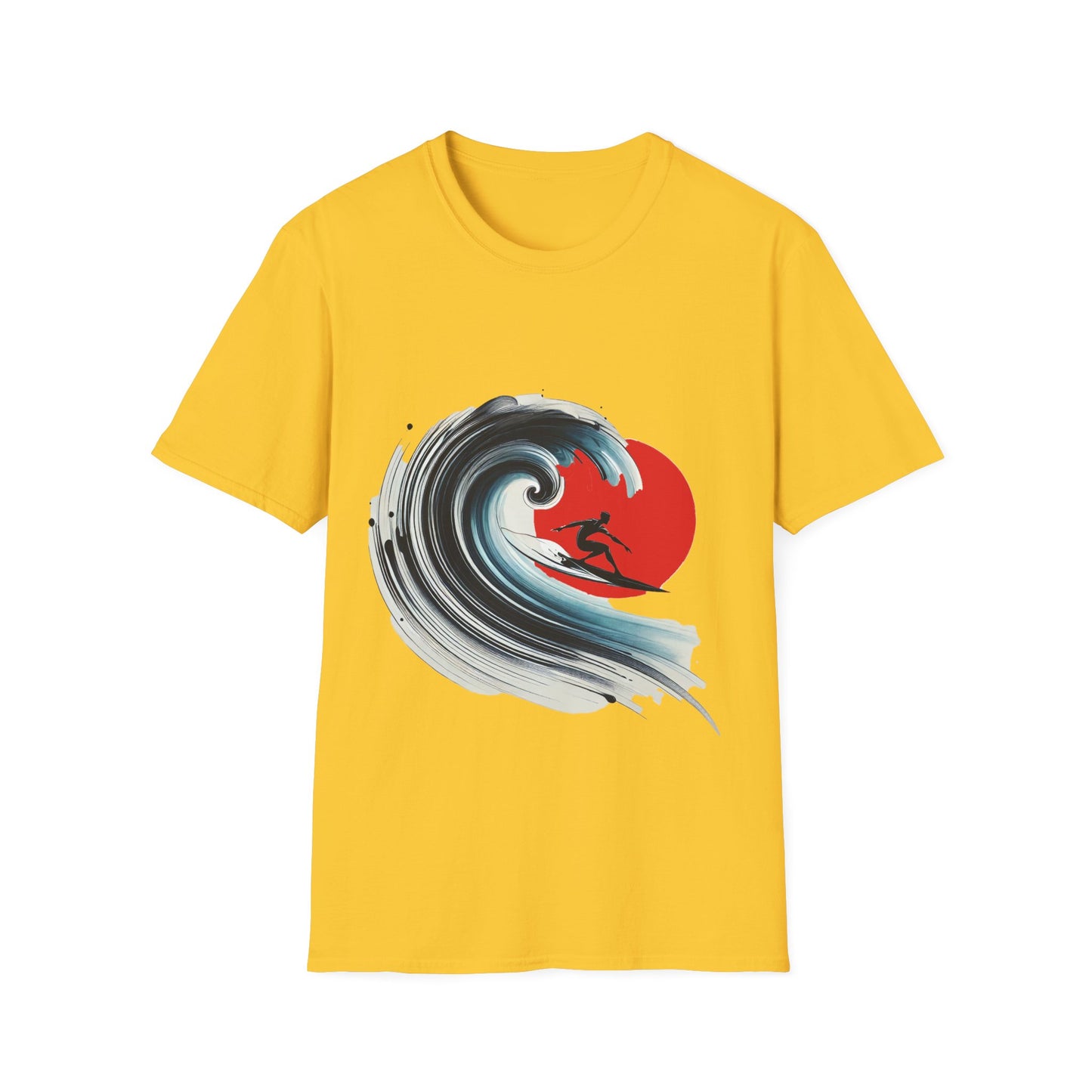 Surfing Wave Unisex Softstyle T-Shirt - Perfect for Beach Lovers