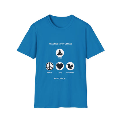 Peace Love Meditation T-Shirt, Unisex Graphic Tee, Mindfulness Shirt, Yoga Lover Gift, Casual Wear, Comfortable Top