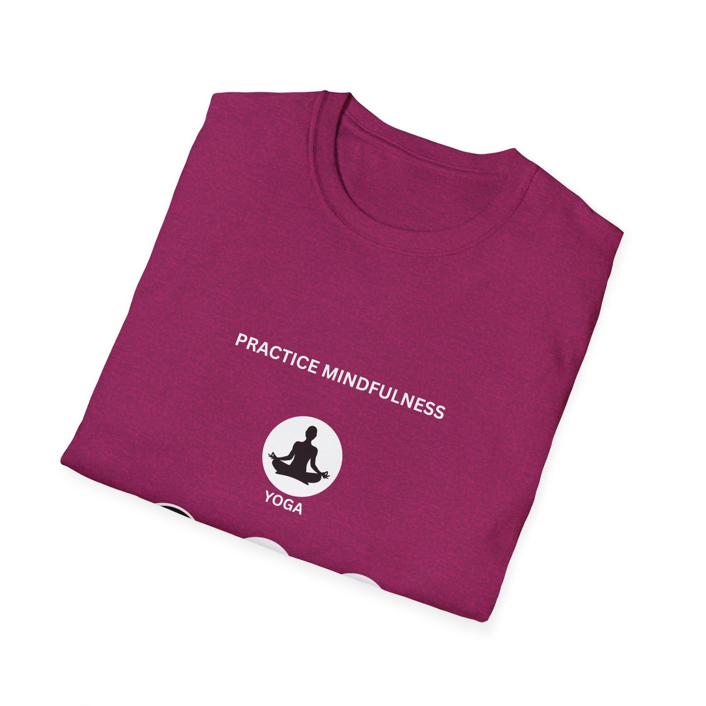 Peace, Love, & Nature Unisex T-Shirt - Softstyle Graphic Tee for Mindfulness and Eco Lovers, Relaxed Fit, Gift for Nature Enthusiasts