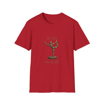 Inspirational Unisex Softstyle T-Shirt - "Be Solid and Flexible"