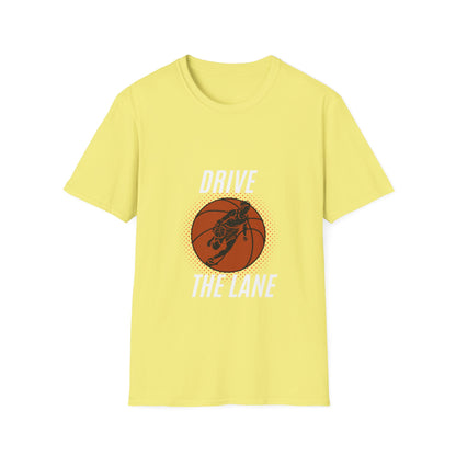 Drive the Lane Basketball T-Shirt - Unisex Softstyle Tee for Sports Lovers