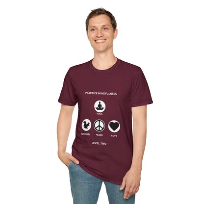 Mindfulness Unisex T-Shirt, Yoga Apparel, Peace & Love Tee, Meditation Gift, Casual Wear, Self-Care Shirt