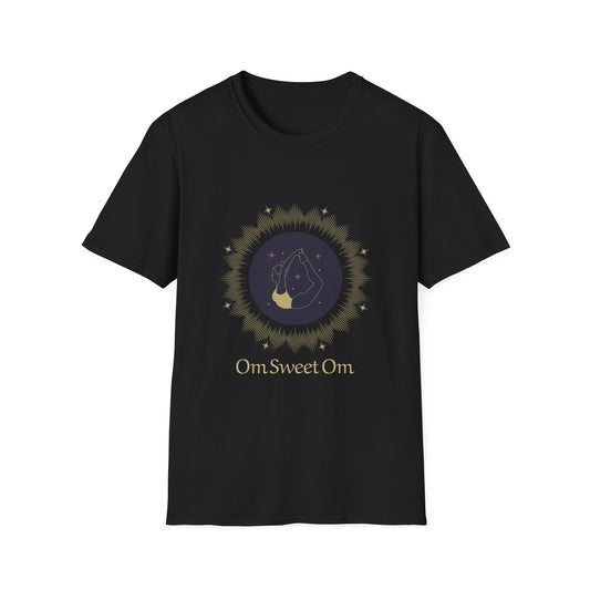 Unisex Softstyle T-Shirt - 'Om Sweet Om' Yoga Shirt, Meditative Vibes, Perfect Gift for Yoga Lovers