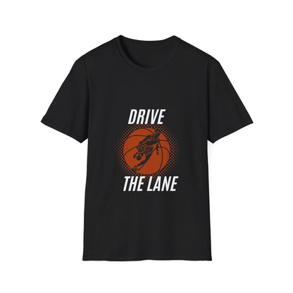Drive the Lane Basketball T-Shirt - Unisex Softstyle Tee for Sports Lovers