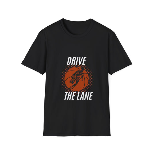 Drive the Lane Basketball T-Shirt - Unisex Softstyle Tee for Sports Lovers