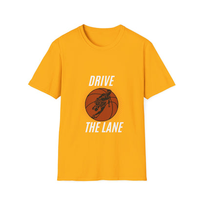 Drive the Lane Basketball T-Shirt - Unisex Softstyle Tee for Sports Lovers