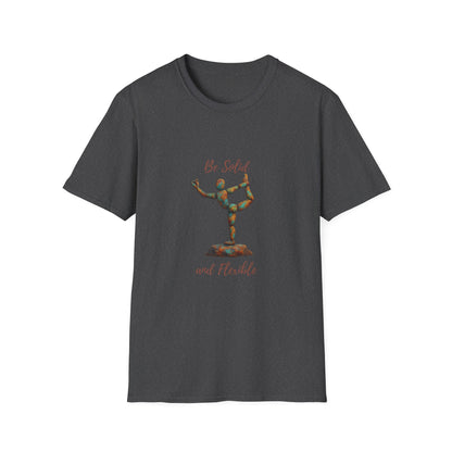 Inspirational Unisex Softstyle T-Shirt - "Be Solid and Flexible"