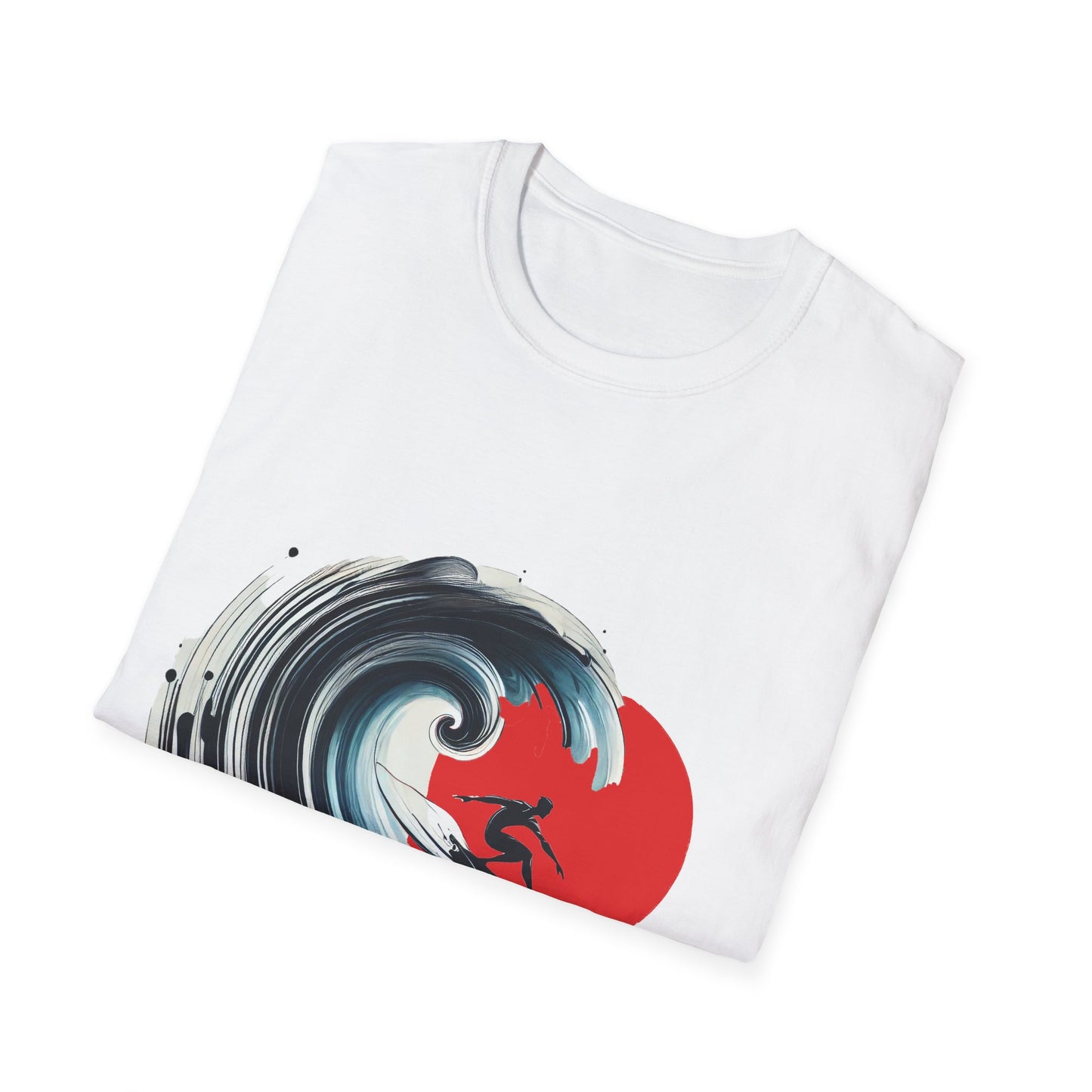 Surfing Wave Unisex Softstyle T-Shirt - Perfect for Beach Lovers