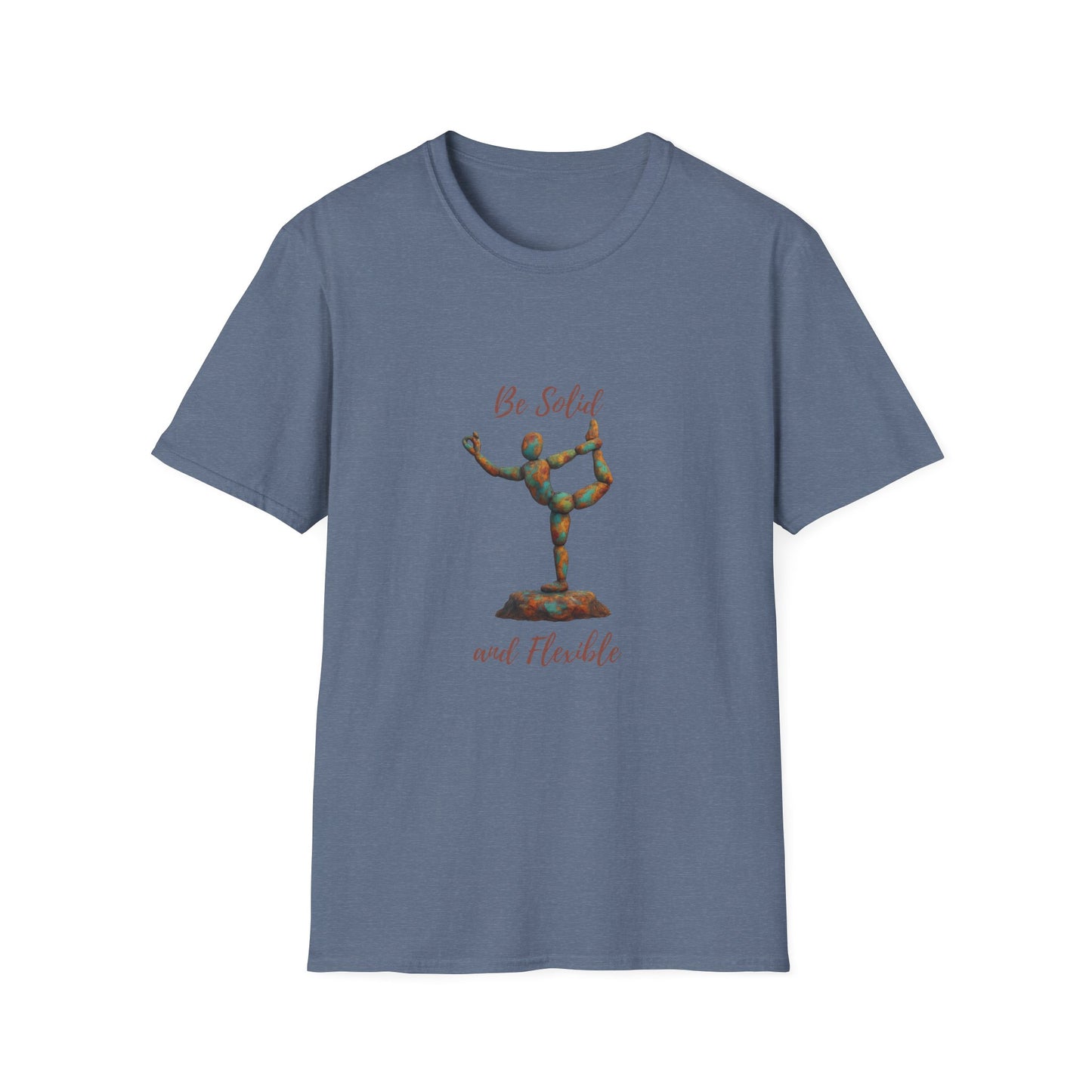Inspirational Unisex Softstyle T-Shirt - "Be Solid and Flexible"