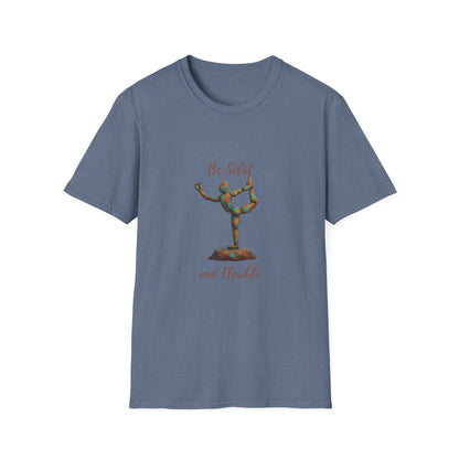 Inspirational Unisex Softstyle T-Shirt - "Be Solid and Flexible"