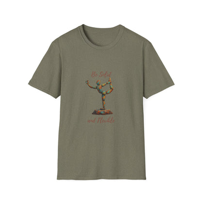 Inspirational Unisex Softstyle T-Shirt - "Be Solid and Flexible"
