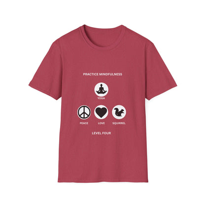 Peace Love Meditation T-Shirt, Unisex Graphic Tee, Mindfulness Shirt, Yoga Lover Gift, Casual Wear, Comfortable Top