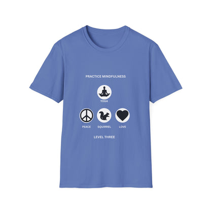 Peace, Love, & Nature Unisex T-Shirt - Softstyle Graphic Tee for Mindfulness and Eco Lovers, Relaxed Fit, Gift for Nature Enthusiasts