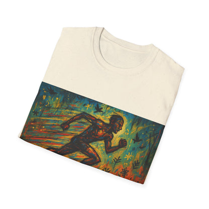 Dynamic Art Running T-Shirt - Inspired Fitness Gift, Activewear, Motivational Tee, Gift for Runners, Sports Apparel