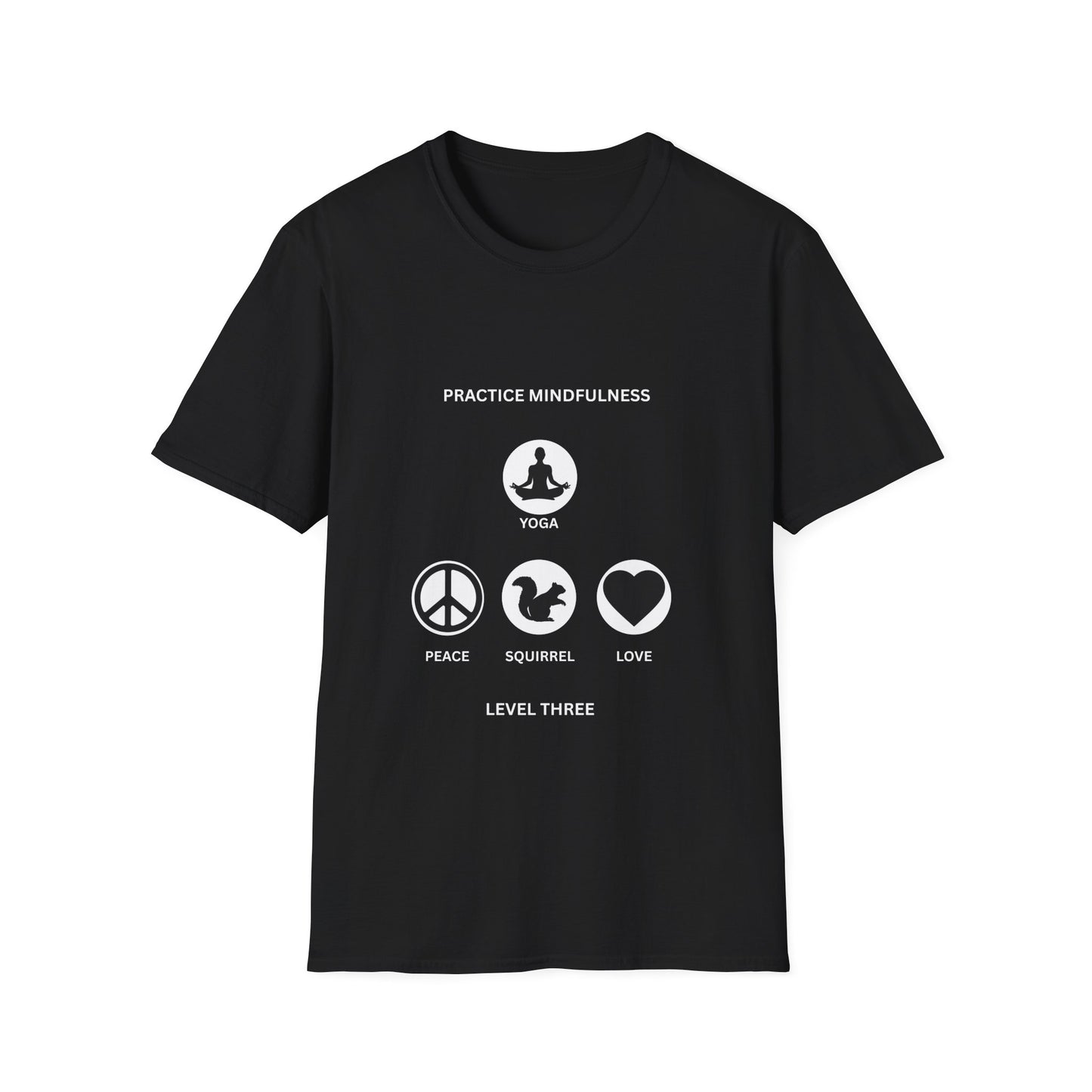 Peace, Love, & Nature Unisex T-Shirt - Softstyle Graphic Tee for Mindfulness and Eco Lovers, Relaxed Fit, Gift for Nature Enthusiasts