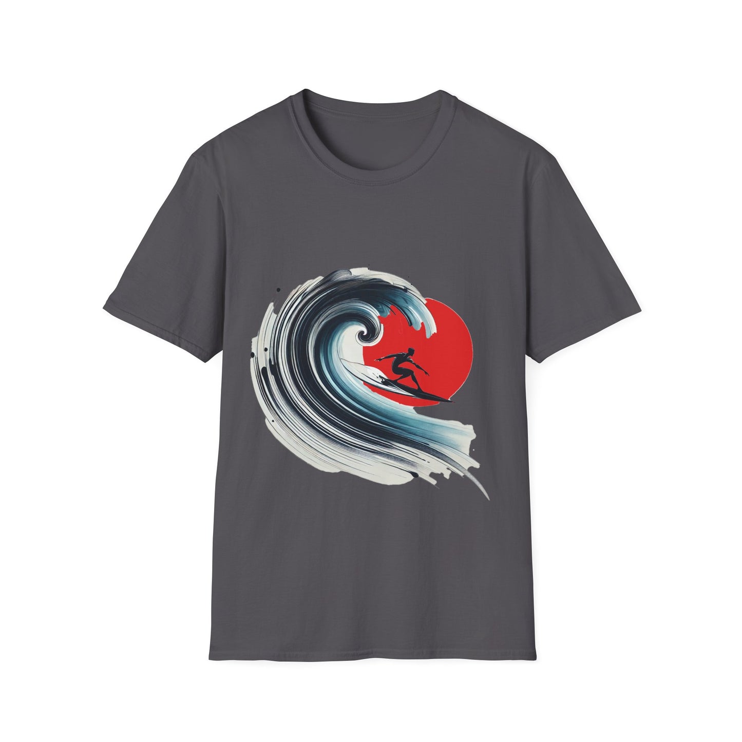 Surfing Wave Unisex Softstyle T-Shirt - Perfect for Beach Lovers