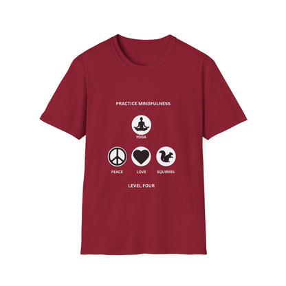 Peace Love Meditation T-Shirt, Unisex Graphic Tee, Mindfulness Shirt, Yoga Lover Gift, Casual Wear, Comfortable Top