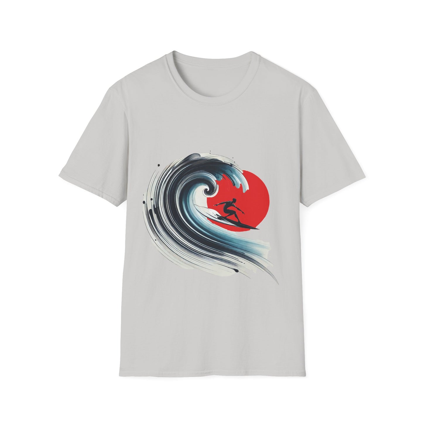 Surfing Wave Unisex Softstyle T-Shirt - Perfect for Beach Lovers
