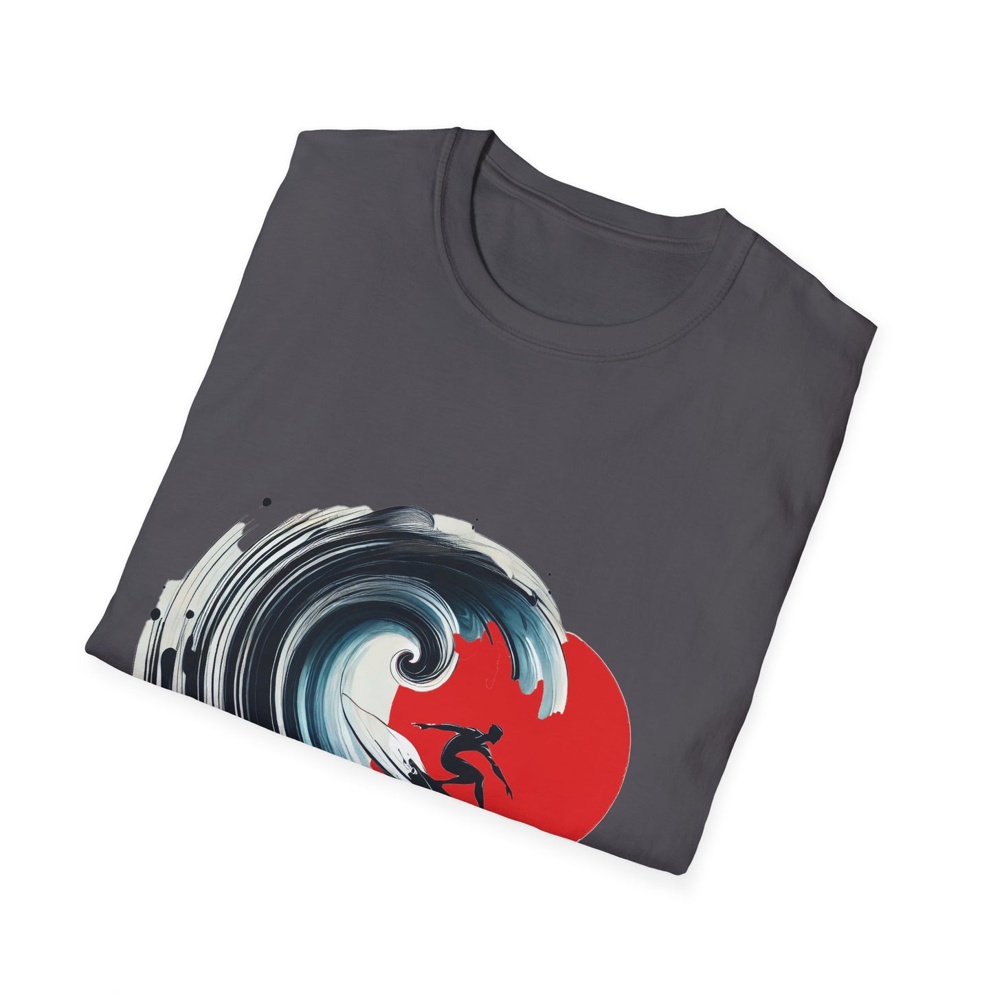 Surfing Wave Unisex Softstyle T-Shirt - Perfect for Beach Lovers