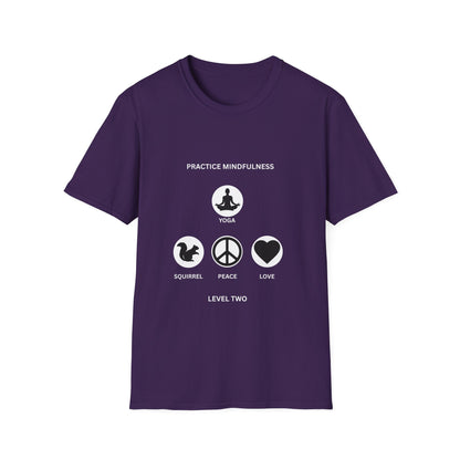 Mindfulness Unisex T-Shirt, Yoga Apparel, Peace & Love Tee, Meditation Gift, Casual Wear, Self-Care Shirt