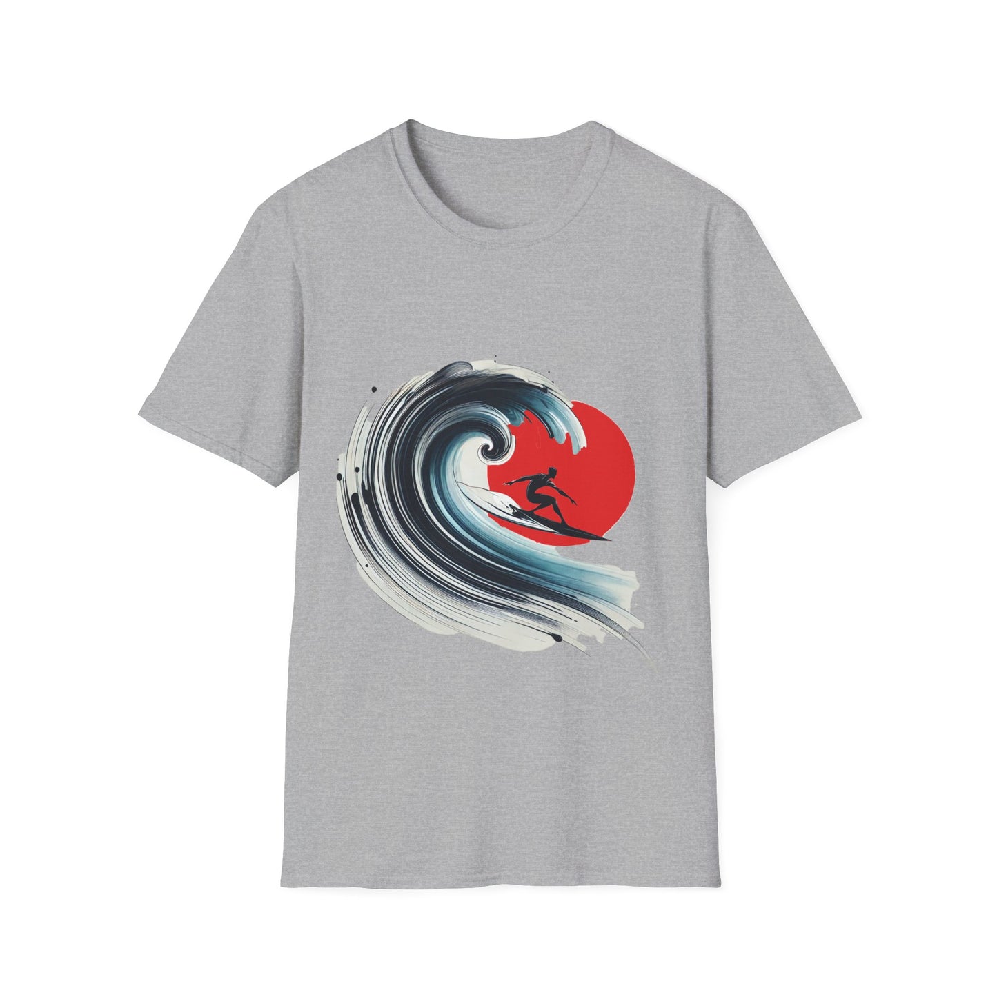 Surfing Wave Unisex Softstyle T-Shirt - Perfect for Beach Lovers