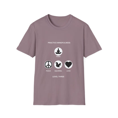Peace, Love, & Nature Unisex T-Shirt - Softstyle Graphic Tee for Mindfulness and Eco Lovers, Relaxed Fit, Gift for Nature Enthusiasts