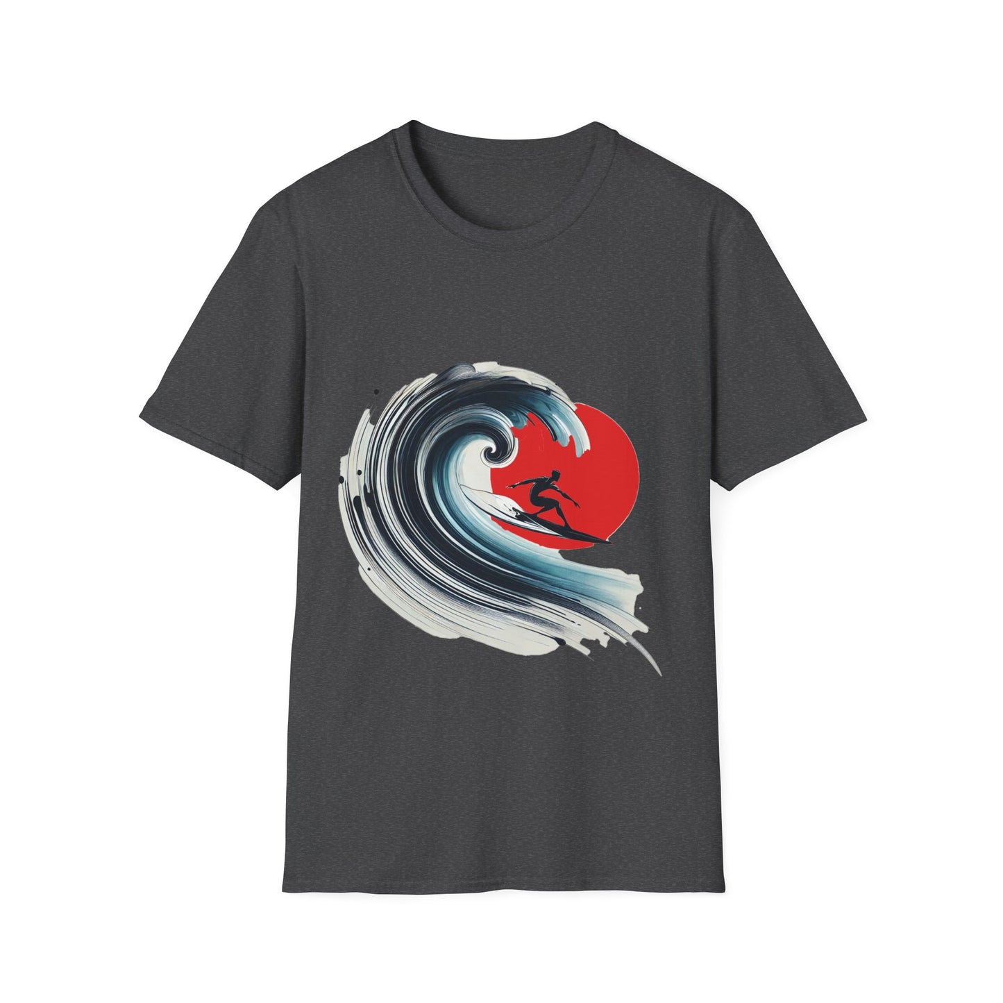 Surfing Wave Unisex Softstyle T-Shirt - Perfect for Beach Lovers