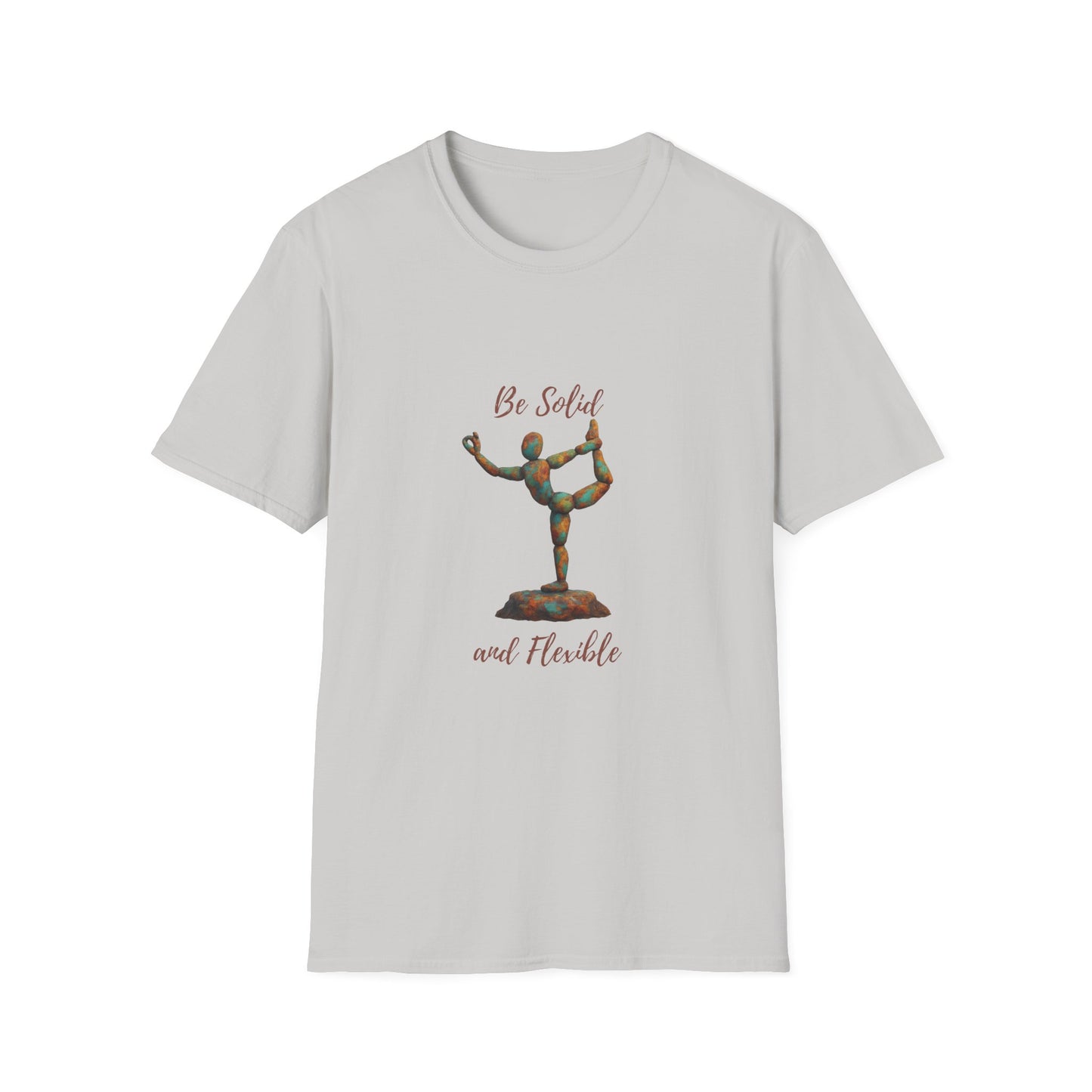 Inspirational Unisex Softstyle T-Shirt - "Be Solid and Flexible"