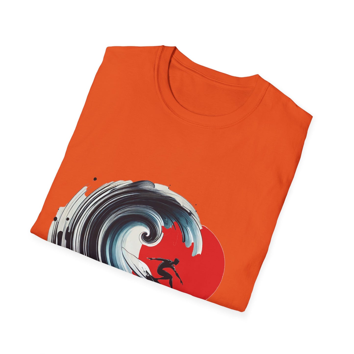 Surfing Wave Unisex Softstyle T-Shirt - Perfect for Beach Lovers