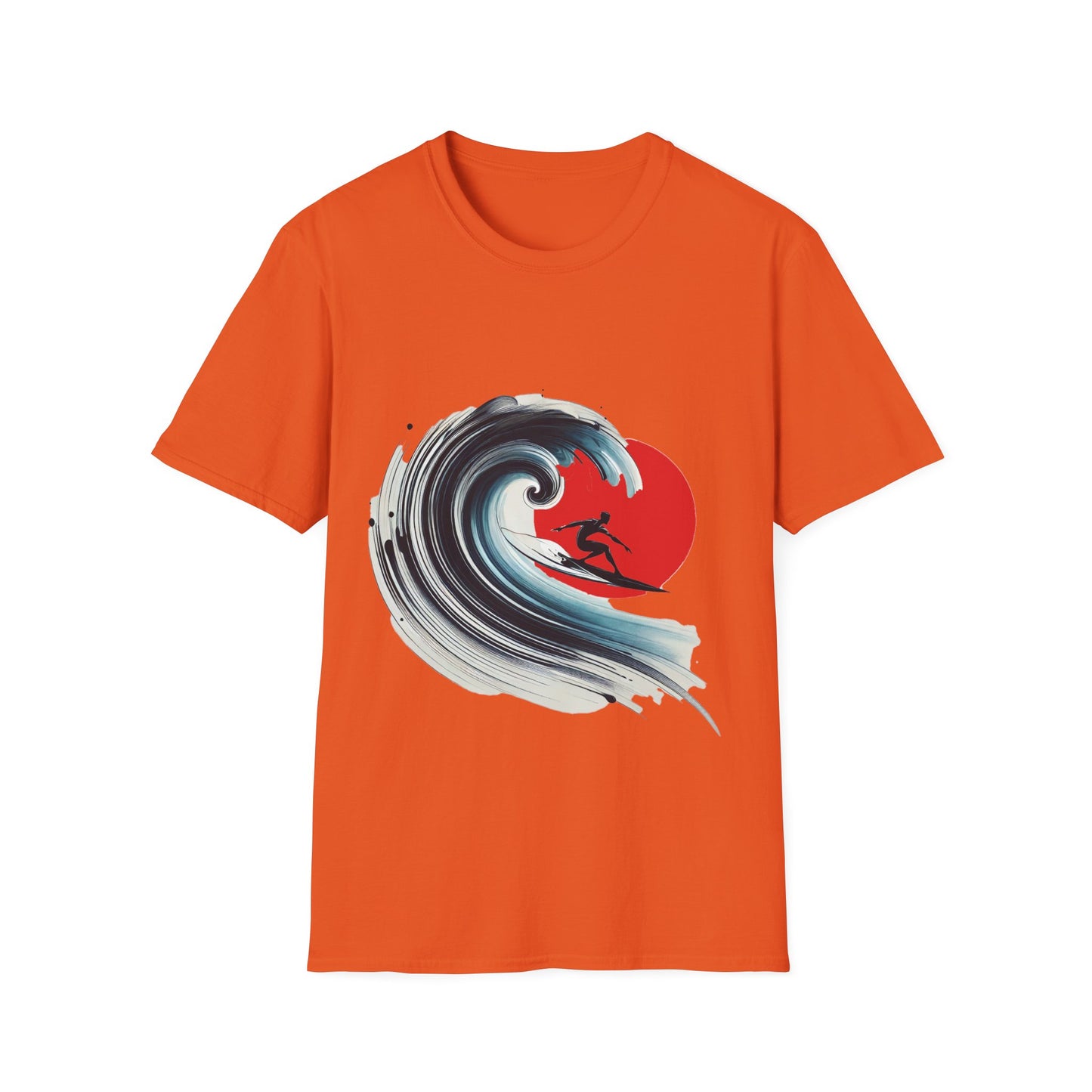 Surfing Wave Unisex Softstyle T-Shirt - Perfect for Beach Lovers