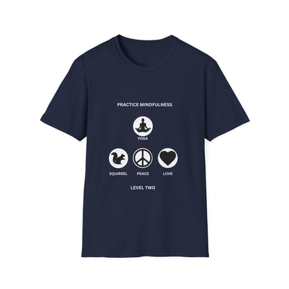 Mindfulness Unisex T-Shirt, Yoga Apparel, Peace & Love Tee, Meditation Gift, Casual Wear, Self-Care Shirt