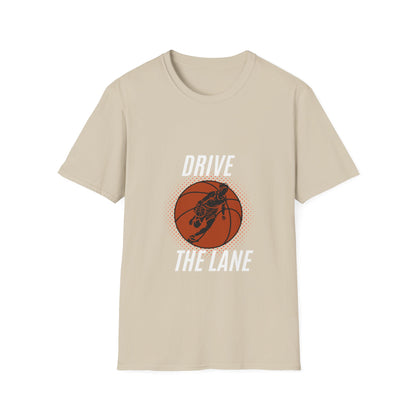 Drive the Lane Basketball T-Shirt - Unisex Softstyle Tee for Sports Lovers