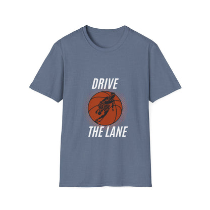 Drive the Lane Basketball T-Shirt - Unisex Softstyle Tee for Sports Lovers