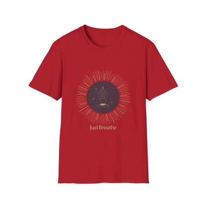 Unisex Softstyle T-Shirt - Inspirational 'Just Breathe' Tee, Relaxation Gift, Mindfulness Apparel, Meditation Shirt, Casual Outfit