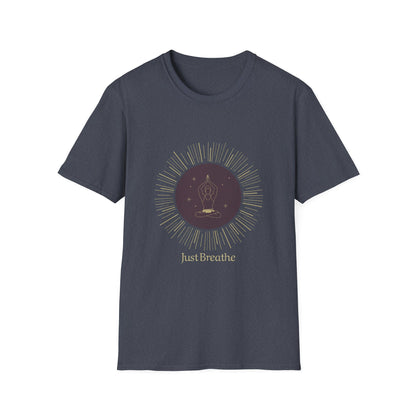 Unisex Softstyle T-Shirt - Inspirational 'Just Breathe' Tee, Relaxation Gift, Mindfulness Apparel, Meditation Shirt, Casual Outfit