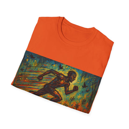 Dynamic Art Running T-Shirt - Inspired Fitness Gift, Activewear, Motivational Tee, Gift for Runners, Sports Apparel