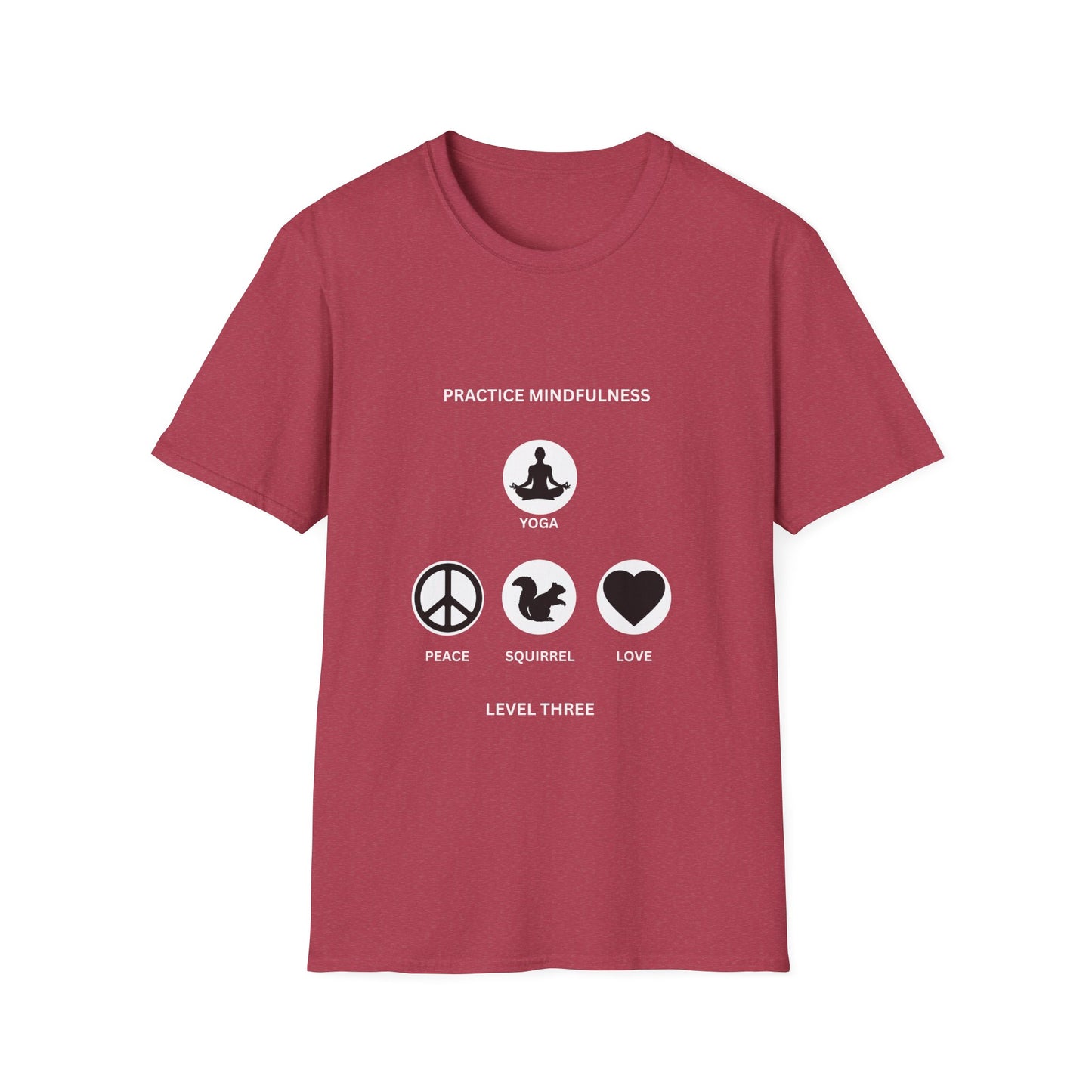 Peace, Love, & Nature Unisex T-Shirt - Softstyle Graphic Tee for Mindfulness and Eco Lovers, Relaxed Fit, Gift for Nature Enthusiasts