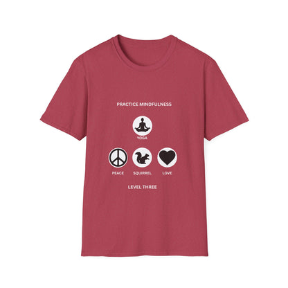 Peace, Love, & Nature Unisex T-Shirt - Softstyle Graphic Tee for Mindfulness and Eco Lovers, Relaxed Fit, Gift for Nature Enthusiasts