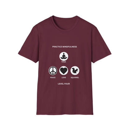 Peace Love Meditation T-Shirt, Unisex Graphic Tee, Mindfulness Shirt, Yoga Lover Gift, Casual Wear, Comfortable Top