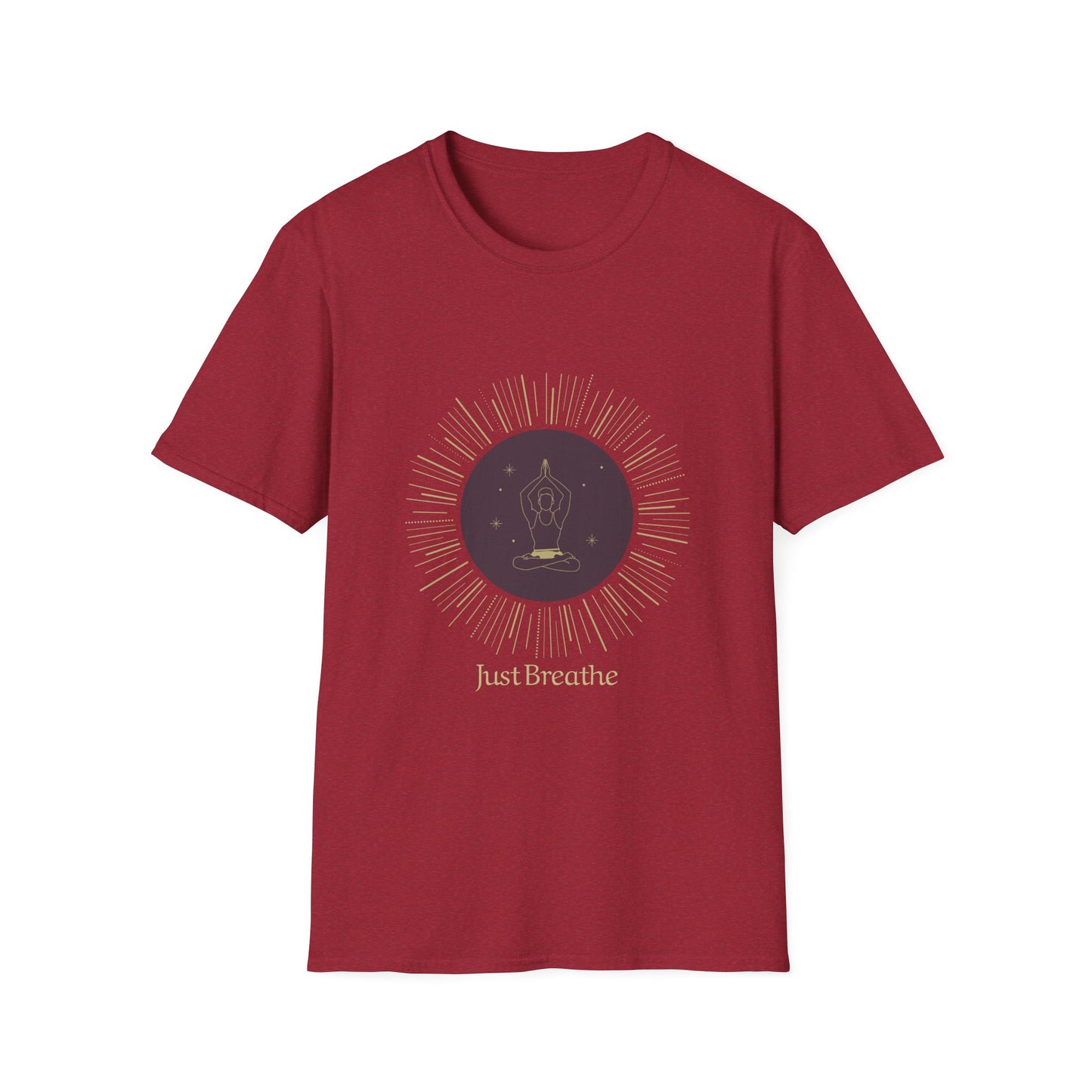 Unisex Softstyle T-Shirt - Inspirational 'Just Breathe' Tee, Relaxation Gift, Mindfulness Apparel, Meditation Shirt, Casual Outfit