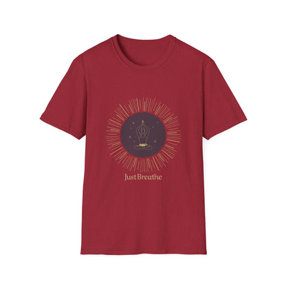 Unisex Softstyle T-Shirt - Inspirational 'Just Breathe' Tee, Relaxation Gift, Mindfulness Apparel, Meditation Shirt, Casual Outfit