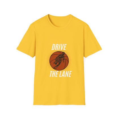 Drive the Lane Basketball T-Shirt - Unisex Softstyle Tee for Sports Lovers