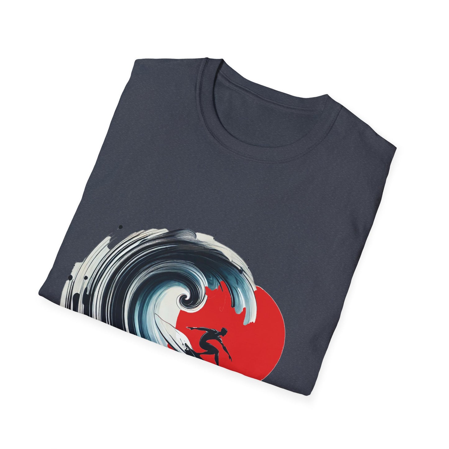 Surfing Wave Unisex Softstyle T-Shirt - Perfect for Beach Lovers