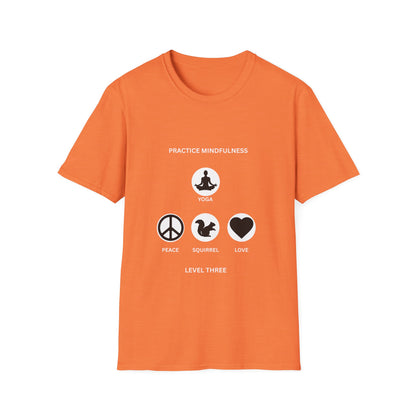Peace, Love, & Nature Unisex T-Shirt - Softstyle Graphic Tee for Mindfulness and Eco Lovers, Relaxed Fit, Gift for Nature Enthusiasts