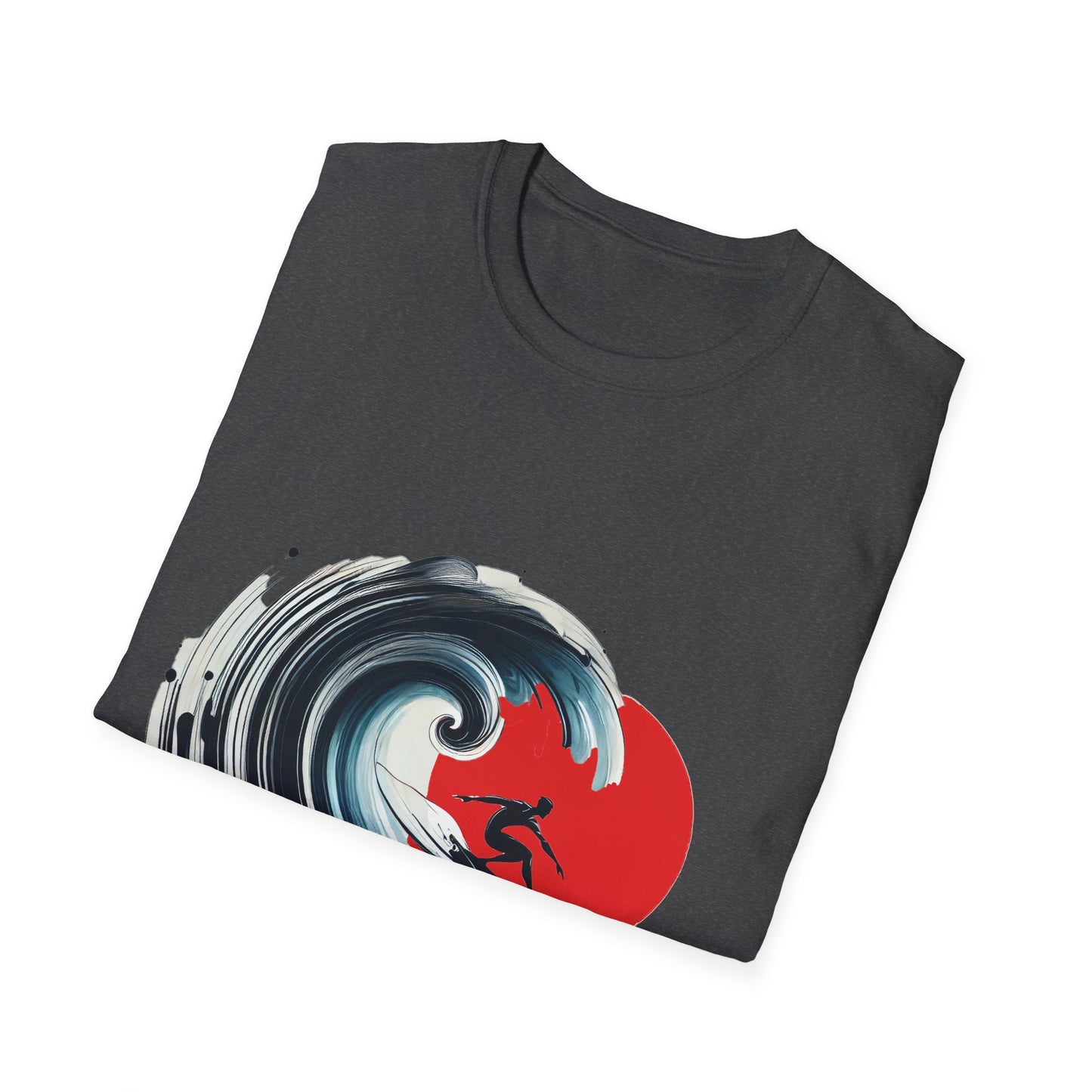 Surfing Wave Unisex Softstyle T-Shirt - Perfect for Beach Lovers