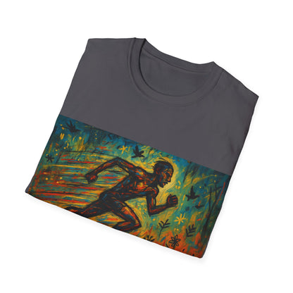 Dynamic Art Running T-Shirt - Inspired Fitness Gift, Activewear, Motivational Tee, Gift for Runners, Sports Apparel