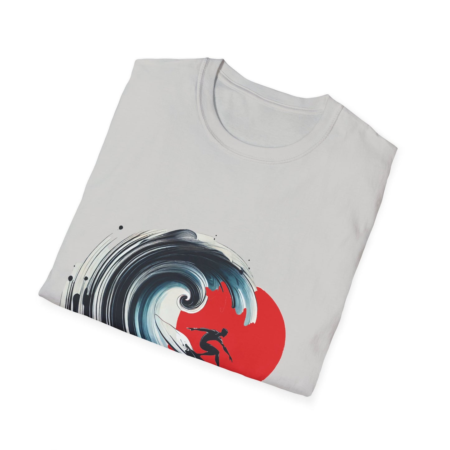 Surfing Wave Unisex Softstyle T-Shirt - Perfect for Beach Lovers
