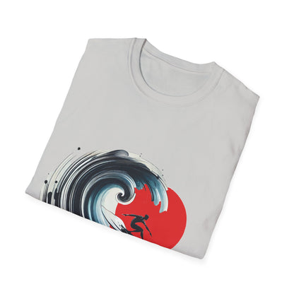Surfing Wave Unisex Softstyle T-Shirt - Perfect for Beach Lovers