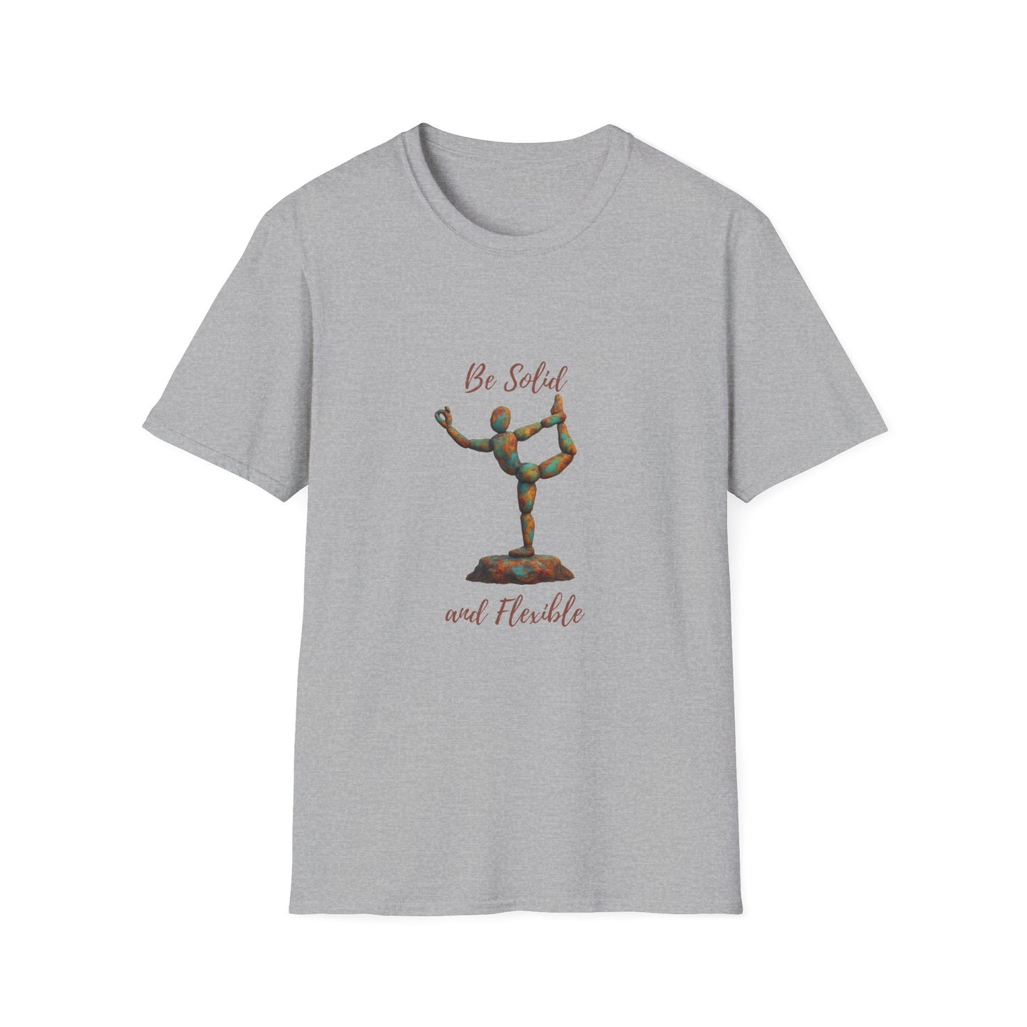Inspirational Unisex Softstyle T-Shirt - "Be Solid and Flexible"