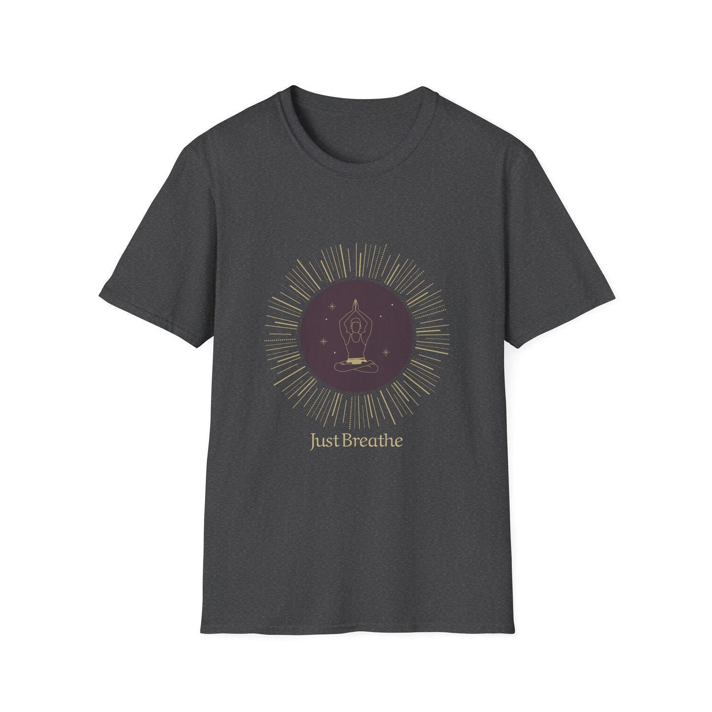 Unisex Softstyle T-Shirt - Inspirational 'Just Breathe' Tee, Relaxation Gift, Mindfulness Apparel, Meditation Shirt, Casual Outfit